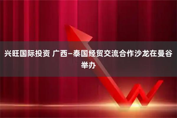 兴旺国际投资 广西—泰国经贸交流合作沙龙在曼谷举办